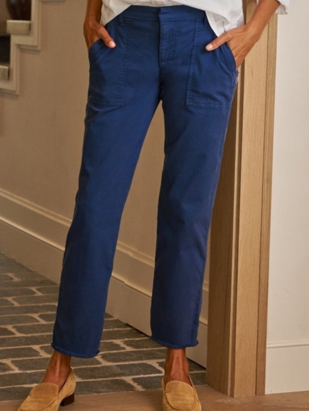 Frank & Eileen Pants Blackrock Utility Pants Navy Size 4 Quiet Luxury Classic